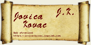 Jovica Kovač vizit kartica